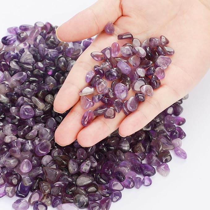 gemshan 2lb Fluorite Crystal & 2lb Amethyts Chips