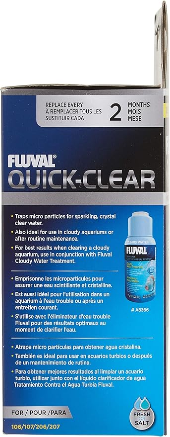 Fluval Quick-Clear Water Polishing Pads, Mechanical Filter Media for Aquariums, 3-Pack, A242