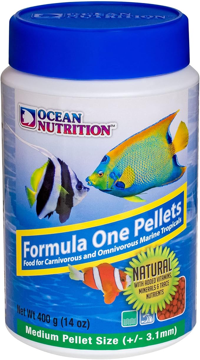 Ocean Nutrition Fish Food - Tropical Fish Food, Soft Moist Sinking Pellets, High Protein(41%) Guppy Fish Food, Fish Food Flakes Alternative, 14 oz (400 g), Medium Pellet