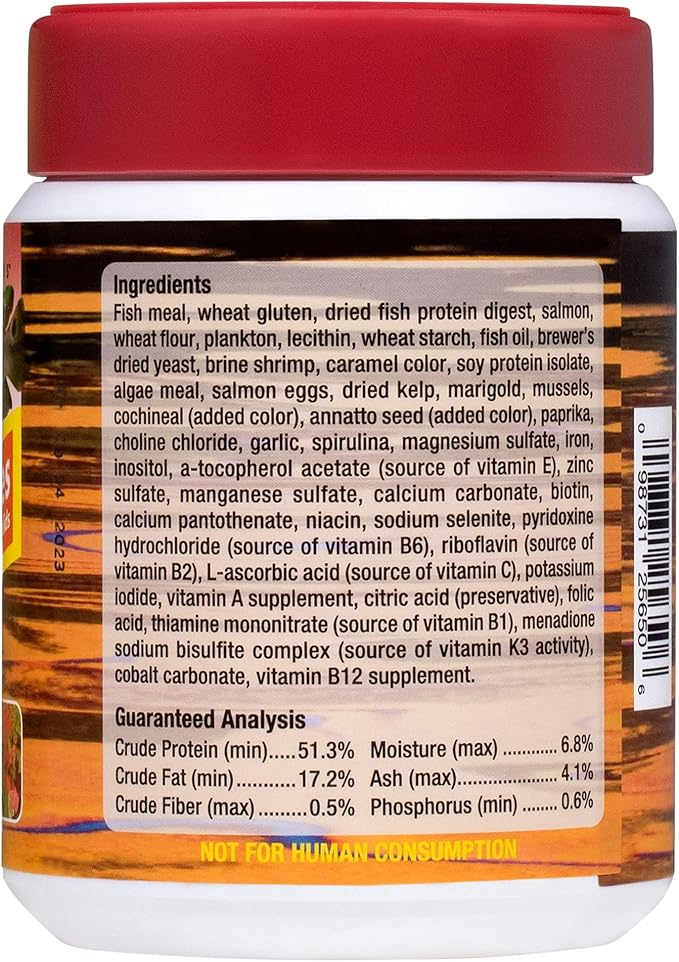 Ocean Nutrition Fish Food Flakes - Cichlid Fish Food, High Protein Flakes, Tropical, Ideal Cichlid Food for Angelfish, Kribensis, Ram and More, Made in the USA, 2.5 oz (70 g)