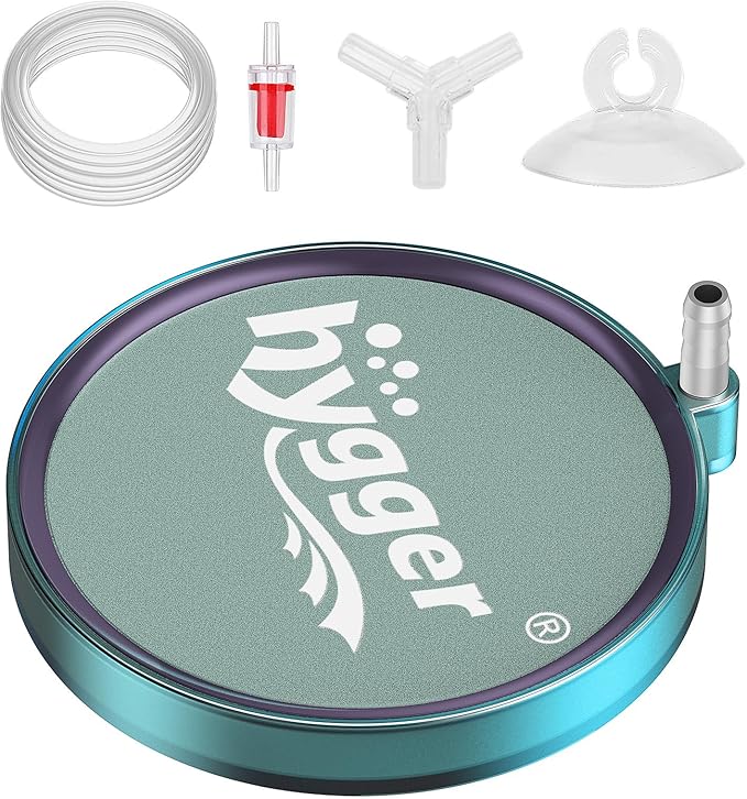 hygger Aquarium Air Stone 3 Inch, Fish Tank Bubbler Stone, Air Bubble Aerator Oxygen Diffuser, Air Pump Accessories for Aquariums, Fish Tanks, Hydroponics and Ponds
