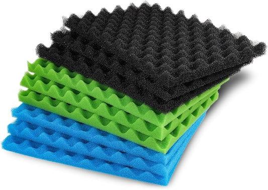 Fish Pond Foam Filter Sponge Set 17" X 11" Media (Pack of 3 Sets)