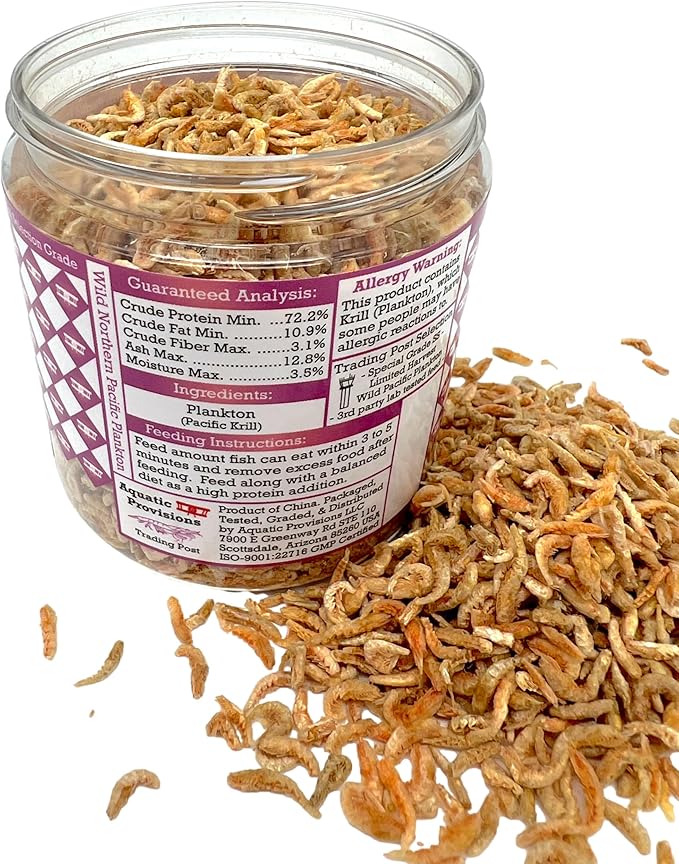 Aquatic Provisions Northern Pacific Plankton High Protein Freeze Dried Floating Fish Food 1.25 oz, for Freshwater and Marine Aquarium Fish