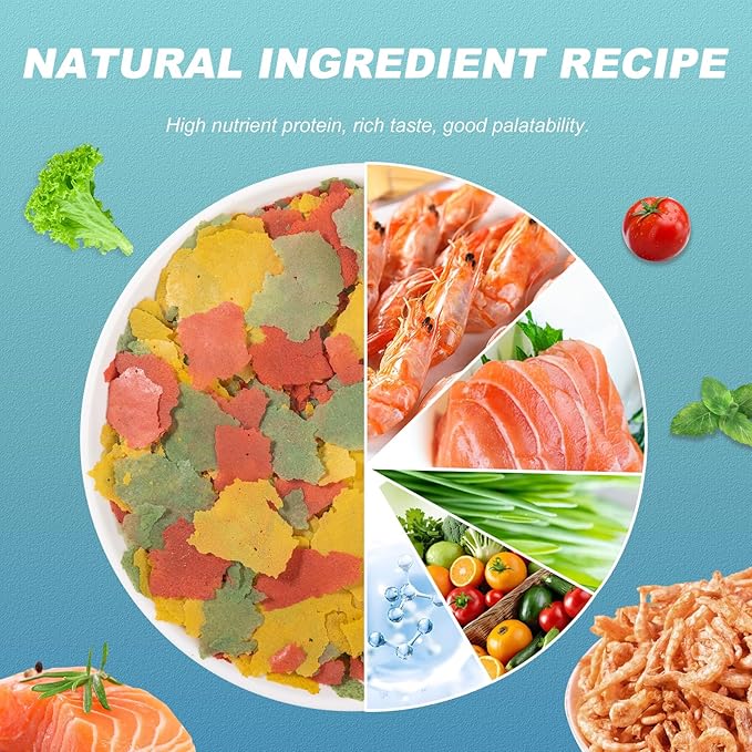 8 OZ Ultrathin Tropical Fish Flakes - High Protein with Krill & Spirulina for Betta, Guppies, Tetra, Angelfish, Color Enhancing Fast Growth Formula