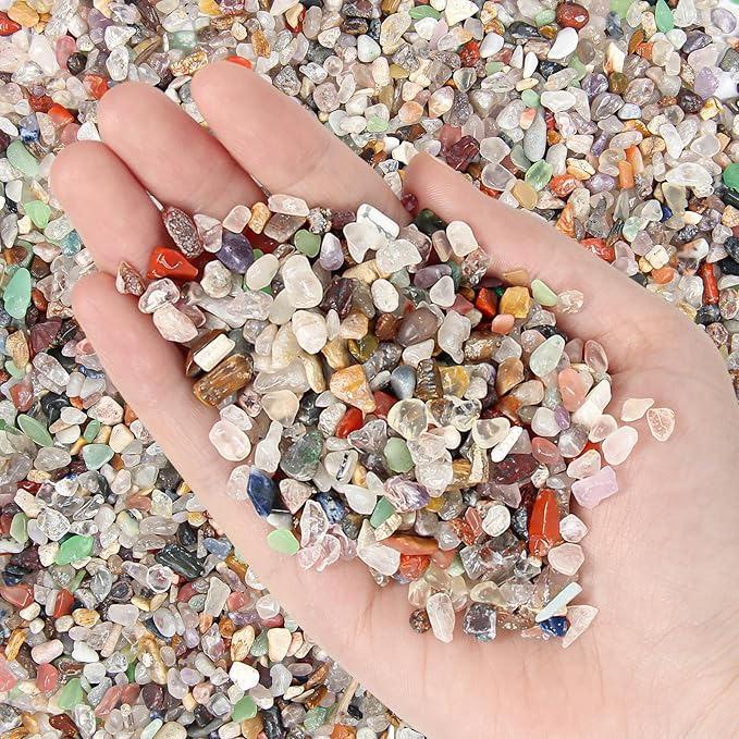 Natural Colorful Gemstone Aquarium Gravel 4.4 Lb – Premium Aquarium Sand & Coarse Fish Tank Gravel | Decorative Fish Tank Rocks | Rocks for Fish Tank, Aquarium Decor & Fish Tank Decorations