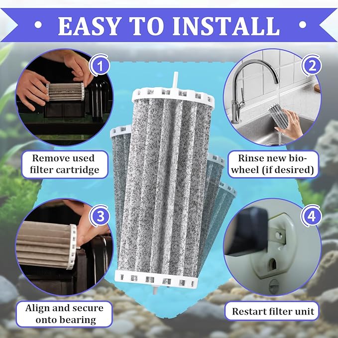 4PCS Aquarium Fish Tank Filters Compatible with Penguin 200 350 PRBW2350B, Penguin Bio-Wheel 200B 350B, Activated Carbon Aquarium Filter Cartridge Replacement, Hang-On Power Filter Replacement