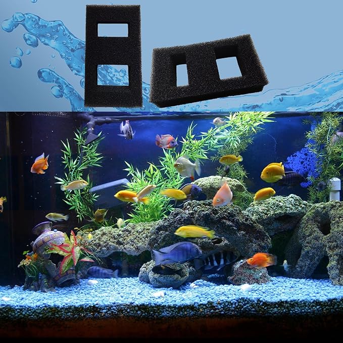 4 Pcs Aquarium Bio Sponge Foam Filter Pads for Fluval SPEC Filtration Systems, A1376 Replacement