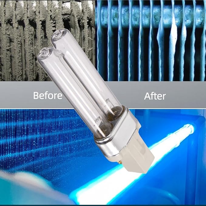 LSE Lighting 7W UV Bulb | Compatible with AquaTop PF40-UV, PF25-UV, SP7UV, UVE-7, R7WUV-SQ | Square 2-Pin Base | Quartz Ultraviolet Lamp | 12,000 Hour Super Life | Designed in USA