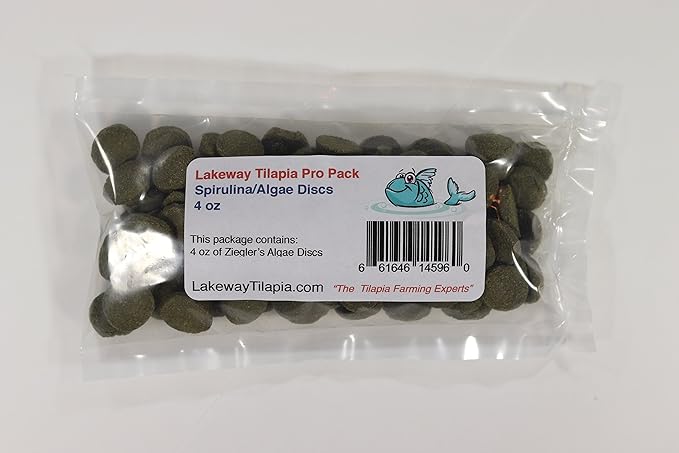 Pro Pack Zeiglers Spirulina Algae Discs Tilapia Food - 4 Ounces