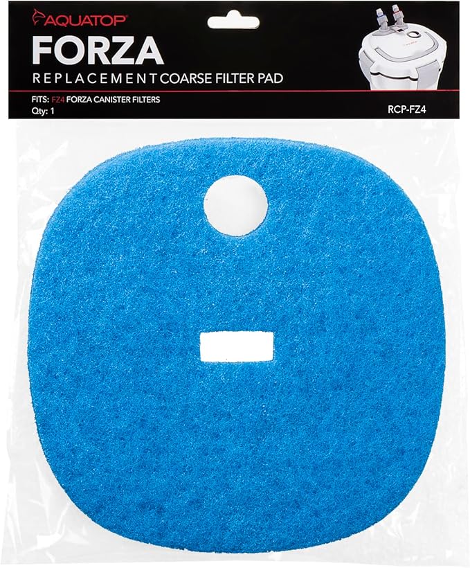 Aquatop Replacement Coarse Blue Filter Pad – Fits Forza FZ4 Canister Filters, Aquarium Filter Refills, Keeps Water Crystal Clear, Fish Filter Cartridge for Dirt & Debris