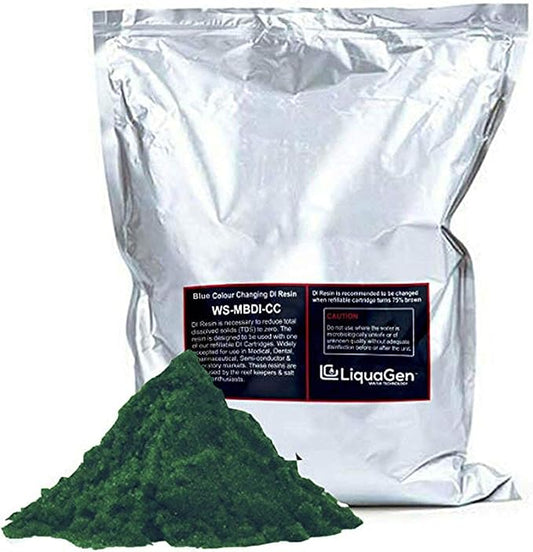 LiquaGen Bulk Pack Aquarium Reef Color Changing Deionization Resin Bag (RODI) for 0 TDS/PPM Wate | Deionized Reverse Osmosis Filter Media for Fish Tank, Reef Tank & Other Aquatic Life (10 LBS)