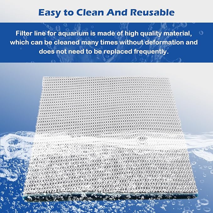 Aquarium Filter Media Pad,8-Layer 15.7 x 11.8 in Washable Cuttable Filters Sponge Pads Foam Filter Floss Accessories for Fish Tank Pond Aquariums