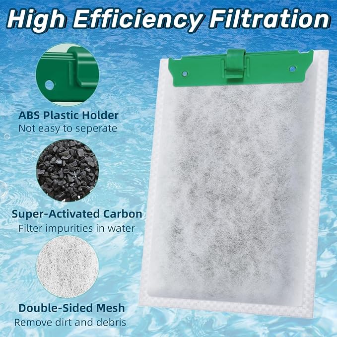 Aquarium Filter Cartridge Compatible with Tetra Whisper Bio-Bag Power Filters, Replacement Filter Cartridges for Tetra ReptoFilter Cartridges Aquariums (12 Packs, Medium)