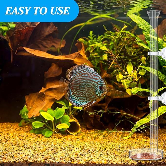 CHENGU 3 Pieces Shrimp Feeding Tube and Dish Set, 12 Inch Glass Shrimp Feeder Tube and 2 Aquarium Dish Bowl Fish Tank Feeding Supplies for Fish Tank Aquarium