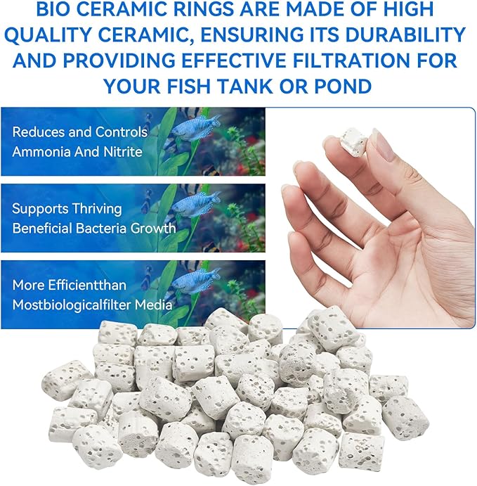 80g Biomax for Aquarium Filter Media Replacement for Fluval Aquaclear AC50 Power Filter, 2.8 Oz / 80 G Biological Material Remover Inserts for Use in Freshwater & Saltwater Aquariums(2 Pack)
