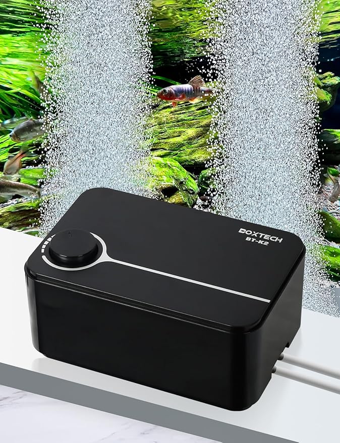 UPETTOOLS Aquarium Air Pump, Fish Tank Air Pump Ultra Quiet Powerful Bubbler Aerator