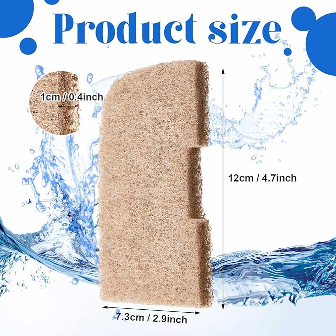 Threlaco 20 Pack Filter Pads Compatible with Fluval 307/407/306/406, Ammonia Remover Fish Tank, Aquarium Filter Replacement Pads for Fish Tank (Ammonia Remover)