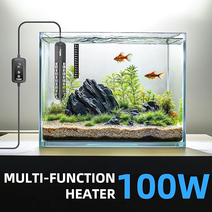 FREESEA Automatic Fish Feeder and 100W Submersible Aquarium Heater for Fish Tank