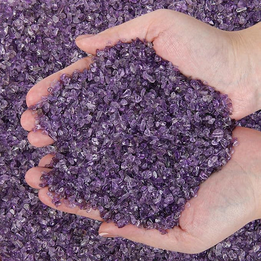 Natural Amethyst Gemstone Aquarium Gravel 2.2 Lb – Premium Aquarium Sand & Fish Tank Gravel | Vase Filler | Rocks for Fish Tank, Aquarium Decor & Fish Tank Decorations