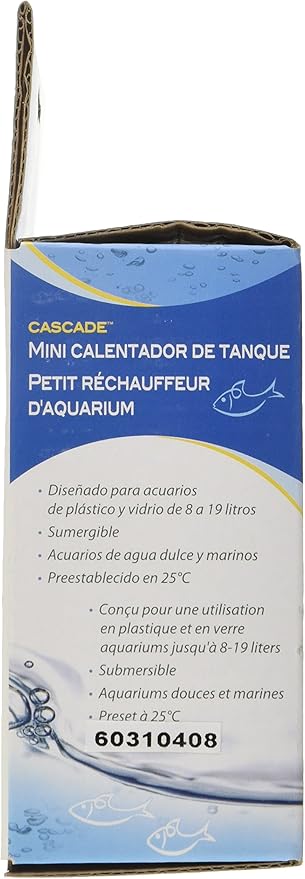Penn-Plax Cascade Mini Fish Tank Heater – Fully Submersible – Great for Freshwater and Saltwater Aquariums – 4” Length – 10 Watt