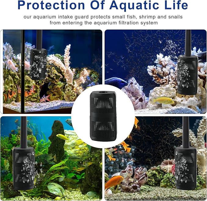 Aquarium Intake Guard, Aquarium Filter Intake Guard Replacement for Fluval FX2/FX4/FX6 Canister Filter, Aquarium Parts Accessories, Fish Tank Filters Protect Aquatic Life