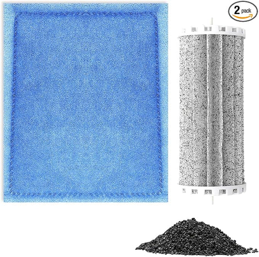 Rite-Size C Filter Cartridges & Bio Wheel Aquarium Filter, Compatible with Marineland Penguin 200/200B/350/350B Aquarium Filters, Replacement Fish Tank Filter Media 1+1 Pack