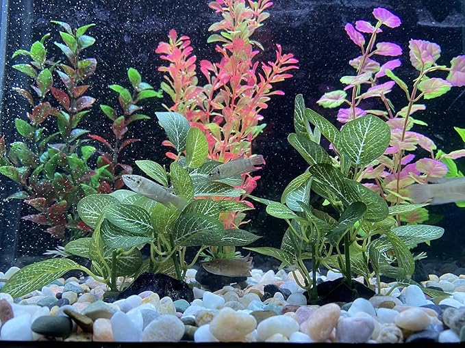 2 Piece Realistic Faux Silk Aquarium Ficus Tree Cool Small Betta Fish Tank Grass Fake Artificial Plants Plastic Decorations Ornament