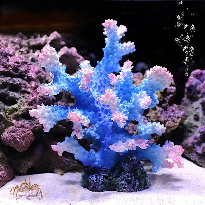 Tirifer Aquarium Coral Ornament, Faux Artificial Coral Decor, Polyresin Coral Decor for Fish Tank Decoration Aquarium Landscape