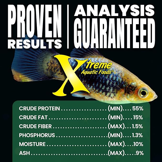 Xtreme Nice Crumbles - Color Enhancer for Small to Medium Fish - Max Protein Formula, Resealable Pouch, Ideal Supplementary Fish Food - USA Farm Grown (10oz)