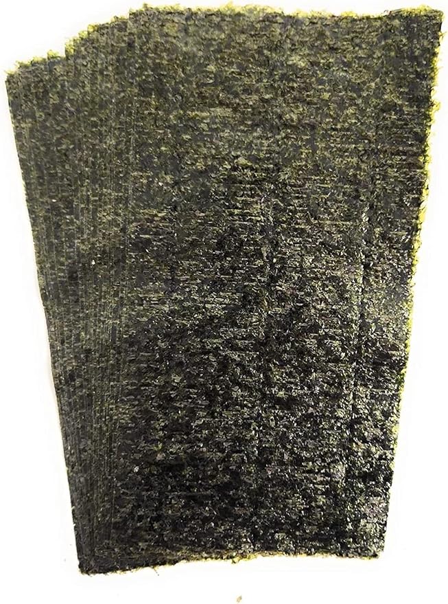 Green Seaweed Sheets 25 Package of 4” x 7.5” Nori Seaweed Sheets, for All Algae Eating Fish, 100% Natural, Nutrient-Dense, Super Thick 35g