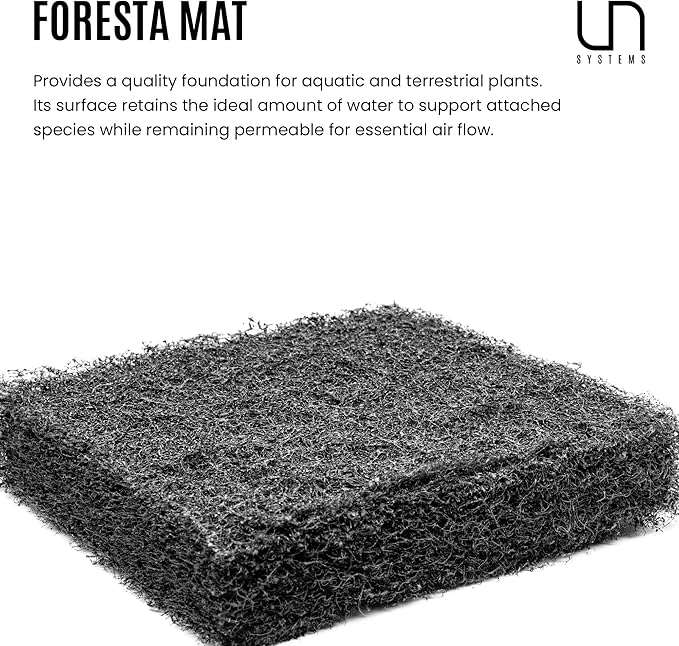 Ultum Nature Systems Foresta Mat - Aquarium Starter Kits, Accessories & Terrarium Supplies for Paludarium Tank w/Aquatic & Terrestrial Live Plant Display & Ideal Water System, 4 x 4 in - Pack of 6