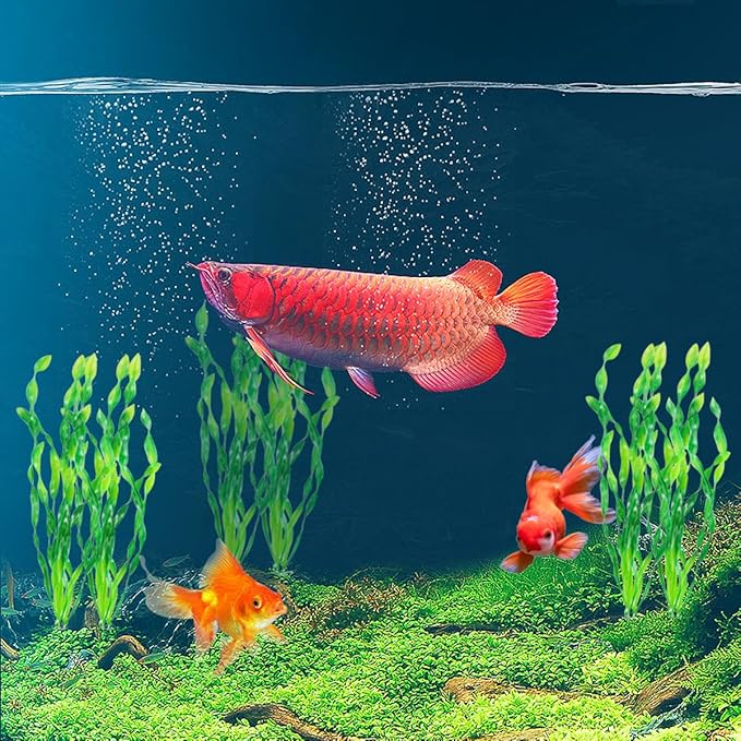12Pcs Artificial Seaweed Water Plants, Aquarium Decorative Plants, Plastic Fish Tank Plants Decoration for Home and Office Fish Tanks(Green)