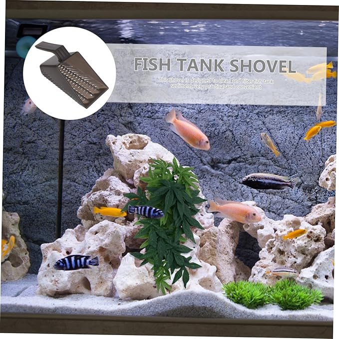 Milisten Aquarium Sand Cleaner Tools Fish Tank Strainer and Substrate Shovel Material for Easy Tank Maintenance Unique Mudbottom Plant Roots