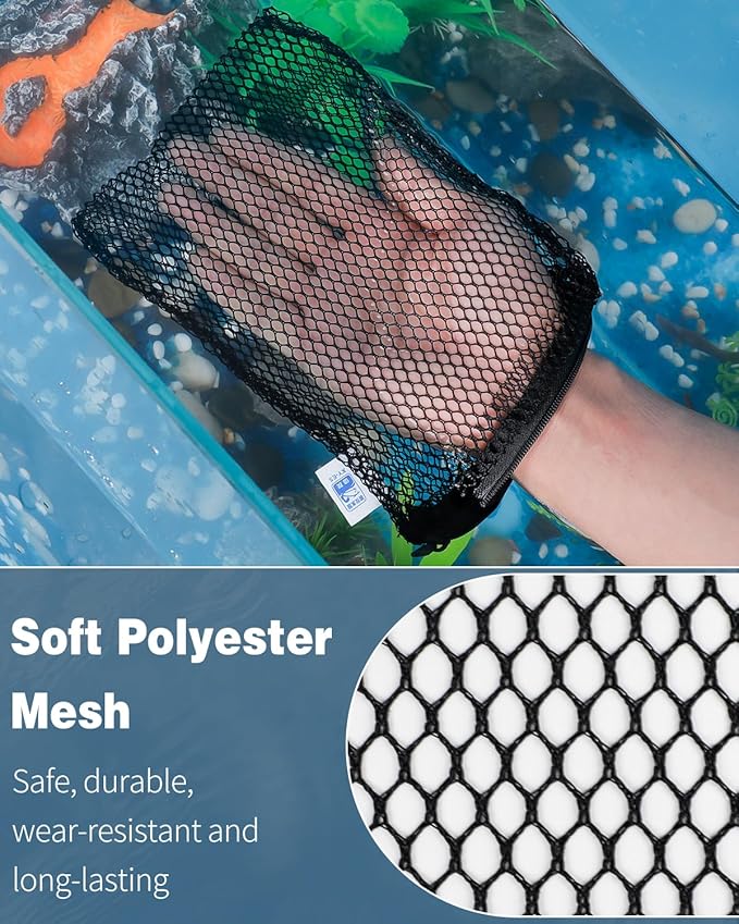 Pawfly 8 Pcs Aquarium Filter Media Bags, Fish Tank Coarse Mesh Bag with Plastic Zipper Soft Aquarium Mesh Bag for Activated Carbon, Bio Filter Balls, Filter Stones, Ceramic Rings(8" x 5.5")