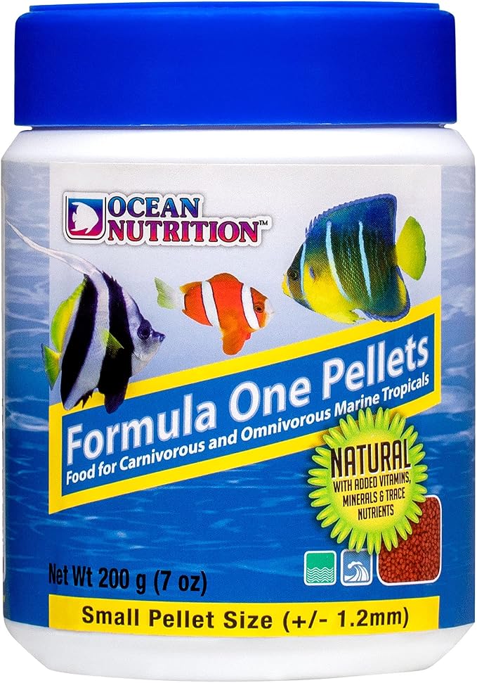 Ocean Nutrition Fish Food - Tropical Fish Food, Soft Moist Sinking Pellets, High Protein(41%) Guppy Fish Food, Fish Food Flakes Alternative, 7 oz (200 g), Small Pellet