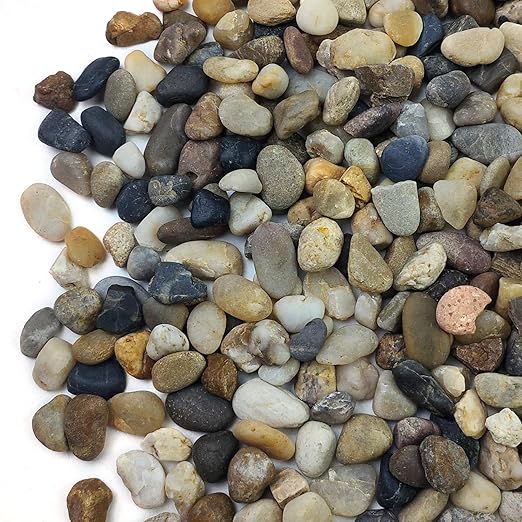 10LB Decorative River Rocks Gravel -2/5/'' Mixed Color Gravel for Vase Filling, Flower Pot Paving. Gravel for Garden Decoration,Landscaping,Aquarium Aquascape Gravel, Fish Tanks Gravel.