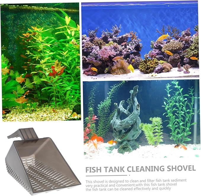 KESYOO Plastic Sand Shovel for Aquariums Multi-Function Substrate Cleaning Tool for Easy Removal of Sand and Sediment Fish Tanks Lightweight and Design