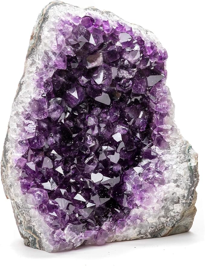 Uruguayan Amethyst Cut Base from Basalt Plus, Bonus Mineral Included (5 to 6 lbs, Deep Purple Amethyst)