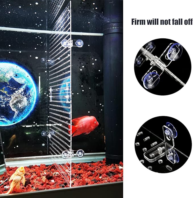 Fish Tank Divider Clear 30/40/50/65/75/90/125/150 Gallon Aquarium Divider with Suction Cups Accessories