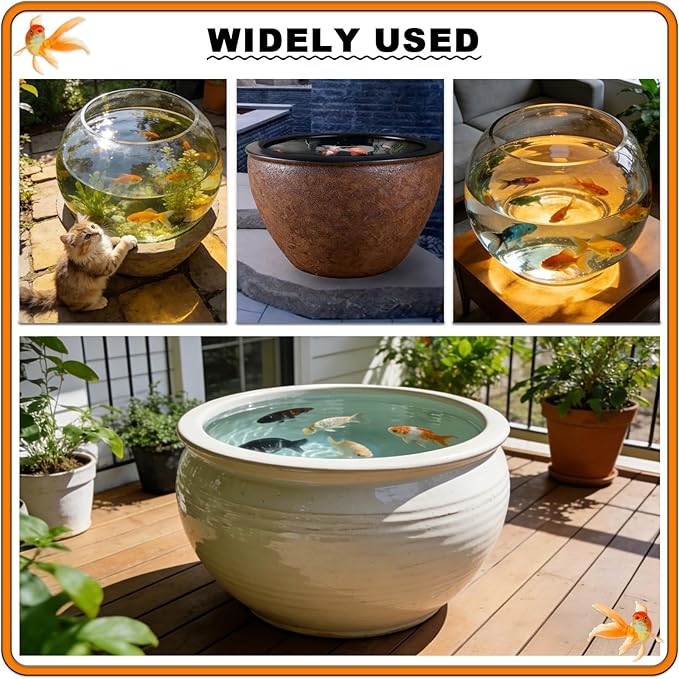 Anti-Jump Acrylic Fish Tank Cover, Round Lid for 11" 17" 25" 33" 39" Aquariums, Prevent Fish from Jumping Out, Durable 37.4"/95cm Protection