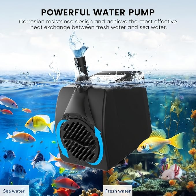 Aquarium Chiller 79gal,300L Fish Tank Water Chiller, Water Cooler Cooling System – 1/3HP Water Chiller Fast Colling for Bathtub Hydroponics Fish Axolotl Jellyfish Coral Crystal Shrimp110v and Fittings
