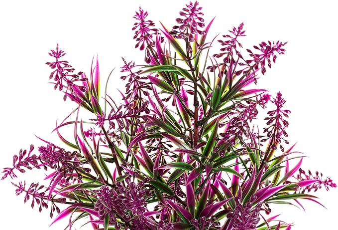 CNZ Aquarium Decor Fish Tank Decoration Ornament Artificial Plastic Plant Green/Purple, 11.8-inch