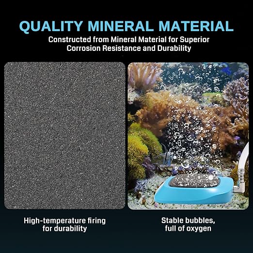 XpertMatic Aquarium Air Stone, 2 Inch Fish Tank Air Stone Disc, Nano Aquarium Bubble Stone, Ultra-High Dissolved Bubbler Airstone for Aquarium Fish Tank, and Hydroponic, SainSmart Air Pump Accessories
