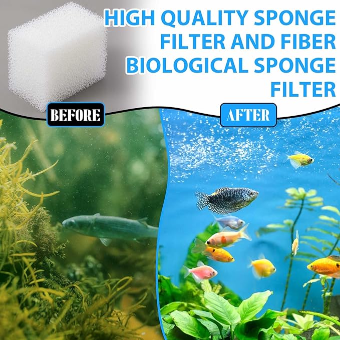 Threlaco 12 Pack Foam Filter Insert Compatible with Aquaclear 30 Aquarium Filter Replacement Media for Filtering and Keeping Aquariums Clear
