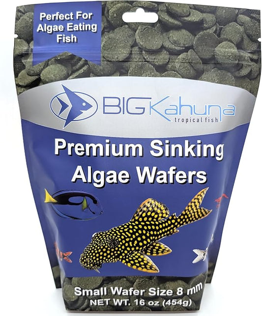 Small 8mm Algae Wafer - Algae Wafers for Bottom Feeders - The Best Pleco Wafers & Pleco Food Available - Algae Wafers for Snails (16 oz)