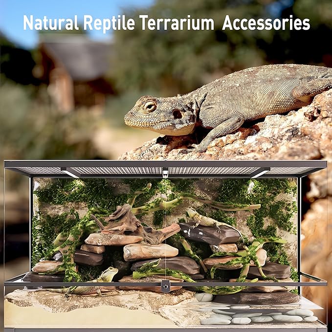 Kaiyuan Dynasty Natural Driftwood for Aquarium Sinkable Driftwood for Reptile Terrariums Fish Tank Decorations 12-16",About 1.5 lbs