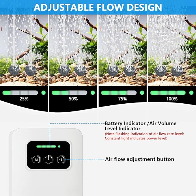 fishkeeper air Pump+Aquarium Bubbler Light