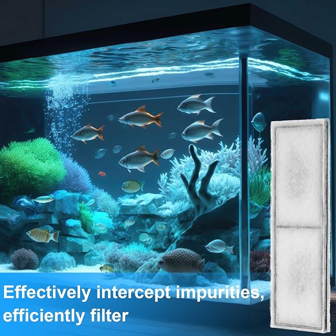 Nosiny Filter Foam Cartridge Pad Compatible with Fluval U3 Poly-Max with Zeolite Particles Underwater Sponge Aquarium Underwater Filter Replacement Accessories for Aquarium Fish Tank