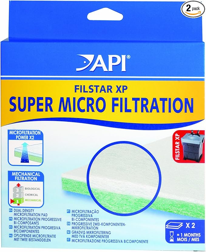 API FILSTAR XP SUPER MICROFILTION Aquarium Canister Filter Filtration Pads 2-Count