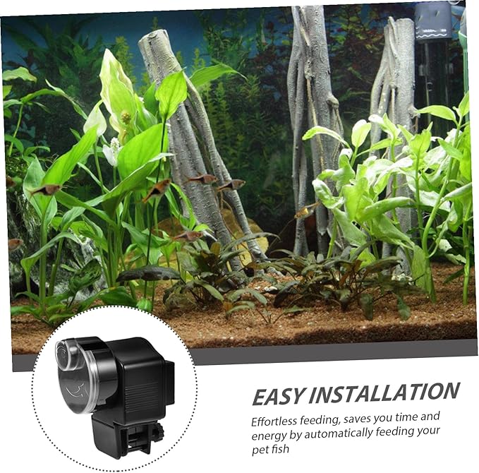 Automatic Fish Feeder for Aquarium Tank Large-Capacity Feeding Tool Fish Food Timer Dispenser Suitable for Vacation and Turtle Feeding